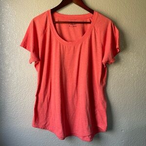 Patagonia Womens XL Nine Trails Blue Short Sleeve Tee Shirt Top Hiking Outdoor